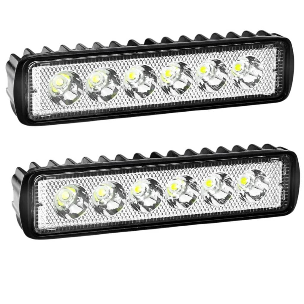 Par Farol de Milha LED 6 Leds 18W Universal 12V Offroad