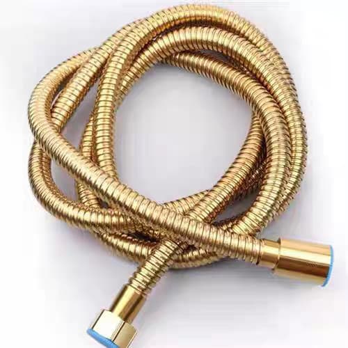Aspersor de chuveiro dourado, mangueira de aço inoxidável, aquecedor de água para banheiro, bico portátil à prova de exp