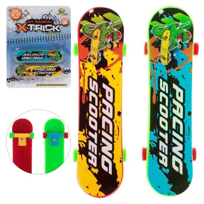 Kit com 2 Skates de Dedo Fingerboard – Brinquedo Criativo, Diversão Garantida