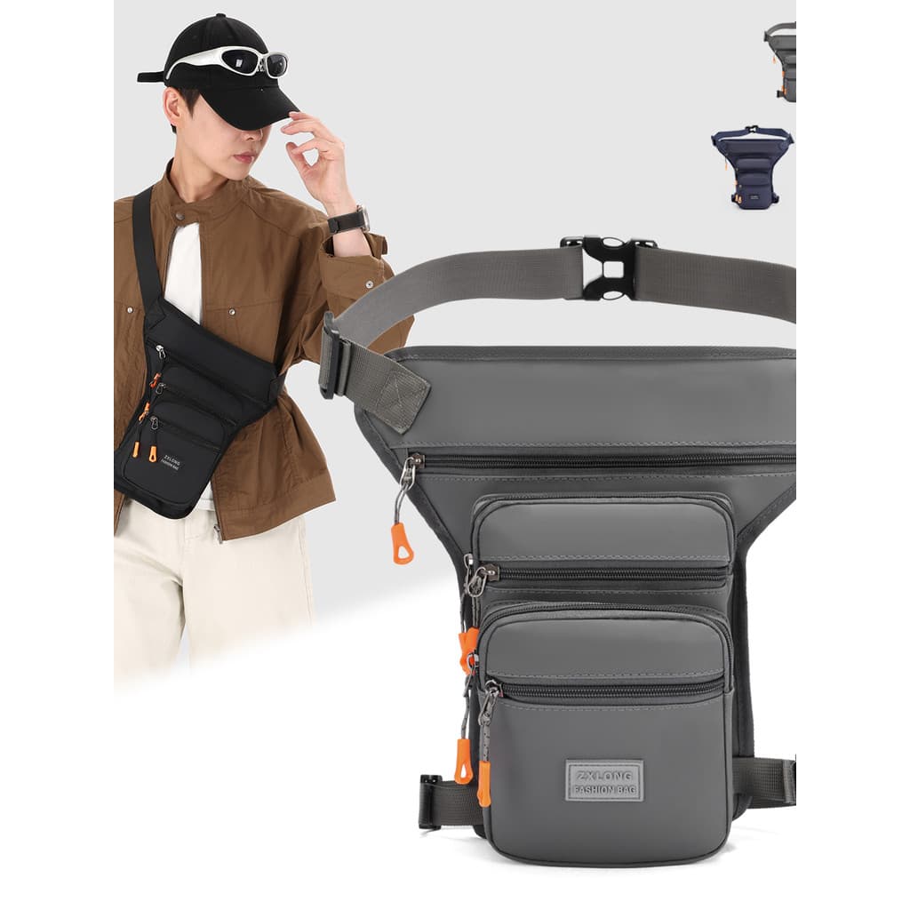Bolsa de perna à prova d'água, ferramentas táticas, bolsa de ciclismo masculina, estilo funcional, bolsa mensageiro mult