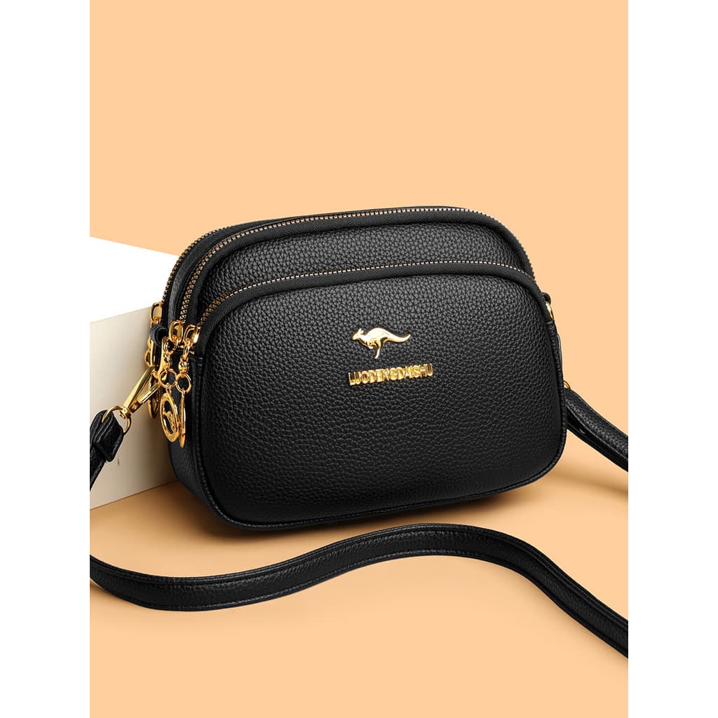Bolsa feminina multicamadas 2026 novo estilo moda feminina couro macio All-Match bolsa mãe de meia-idade simples leve Sh