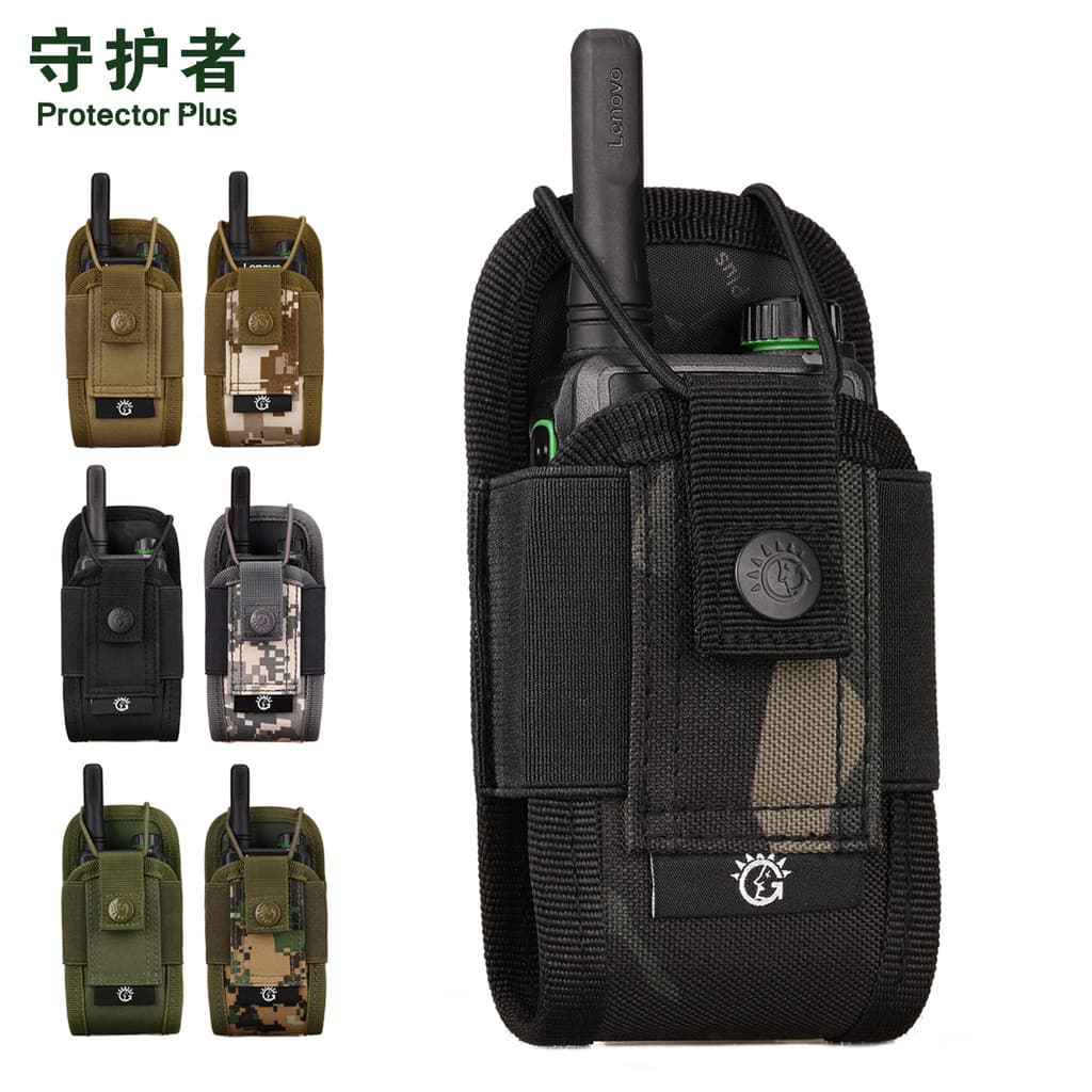Multifuncional walkie-talkie-talkie saco Molle tático walkie-talkie saco camuflagem militar A
