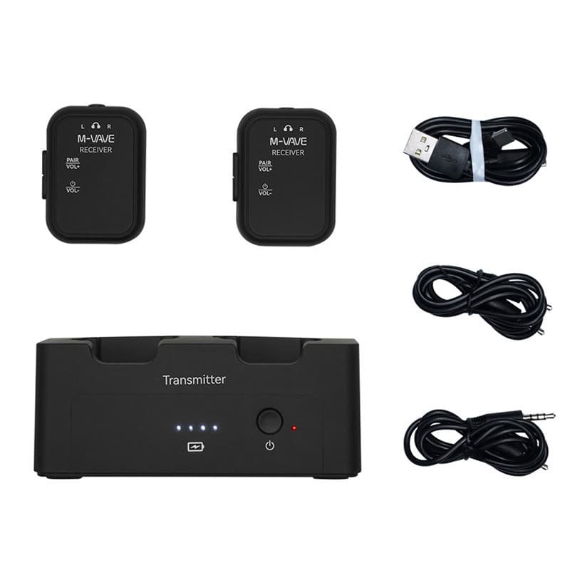 M-VAVE SWS12 WP-12 2.4G Sistema De Monitoramento De Fone De Ouvido Sem Fio SWS12 Transmissor Recarregável Receptores 2 C