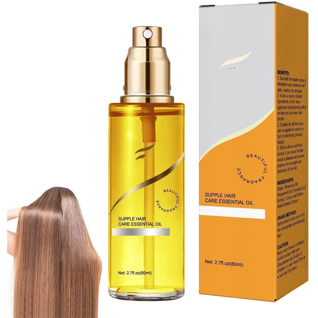 Óleo Capilar Hidratante e Fortificante para Cabelos Sedosos, Spray de Óleo Essencial Condicionador Sem Enxágue para Repa