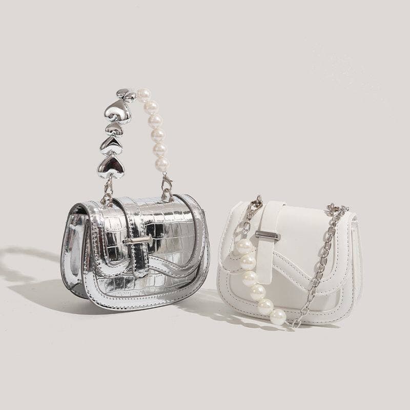 Bolsa bolsa transversal feminino Gumoni GUMNI Bolsa oficial genuína com corrente de pérola 2026 Novo estilo Mini bolsa m