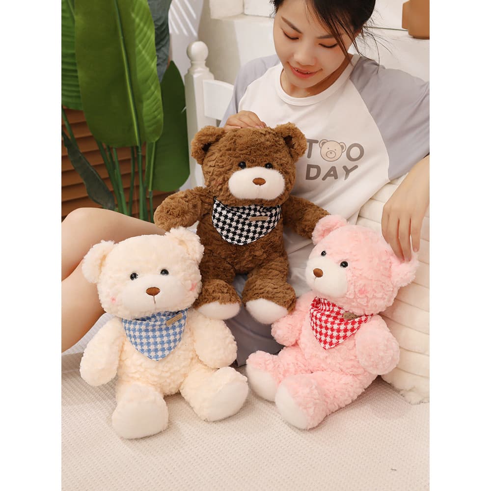 Bonito urso boneca brinquedo de pelúcia pequeno urso de pelúcia boneca crianças dormindo abraço urso reconfortante bonec