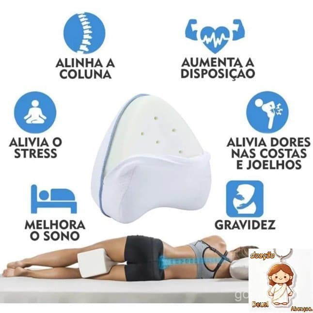 Travesseiro  Ergonômico Para Postura Pernas Pés Dormir Joelhos Almofada