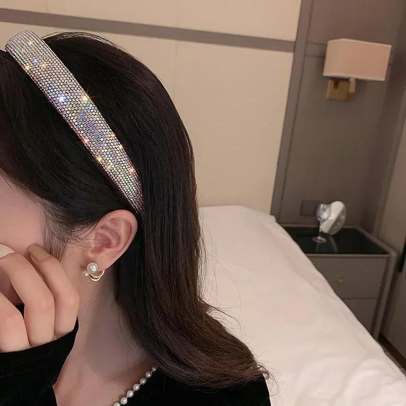 1 Pçs Bandana Headwear Versátil Headbands Cor Prata Hairbands Veludo Para Mulheres Acessórios De Cabelo Presentes