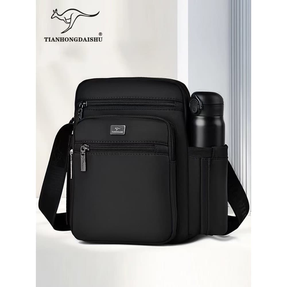 2025 novo estilo Oxford pano Crossbody saco masculino Casual bolsa de ombro multifuncional viajar copo água conveniente