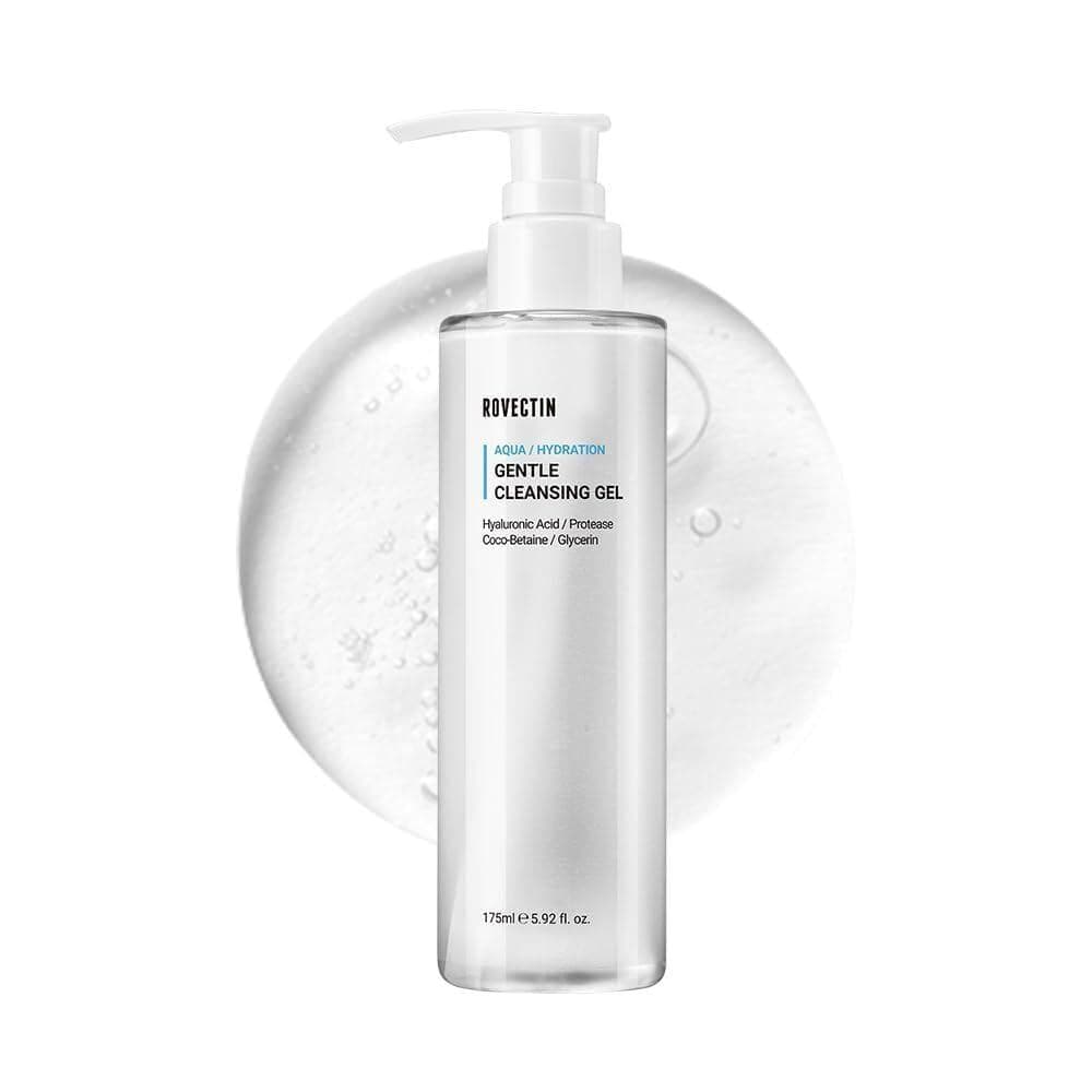 Gel de Limpeza Facial ROVECTIN Aqua (Limpeza Condicionadora) Hidratante com pH Balanceado para Pele Sensível e Seca |