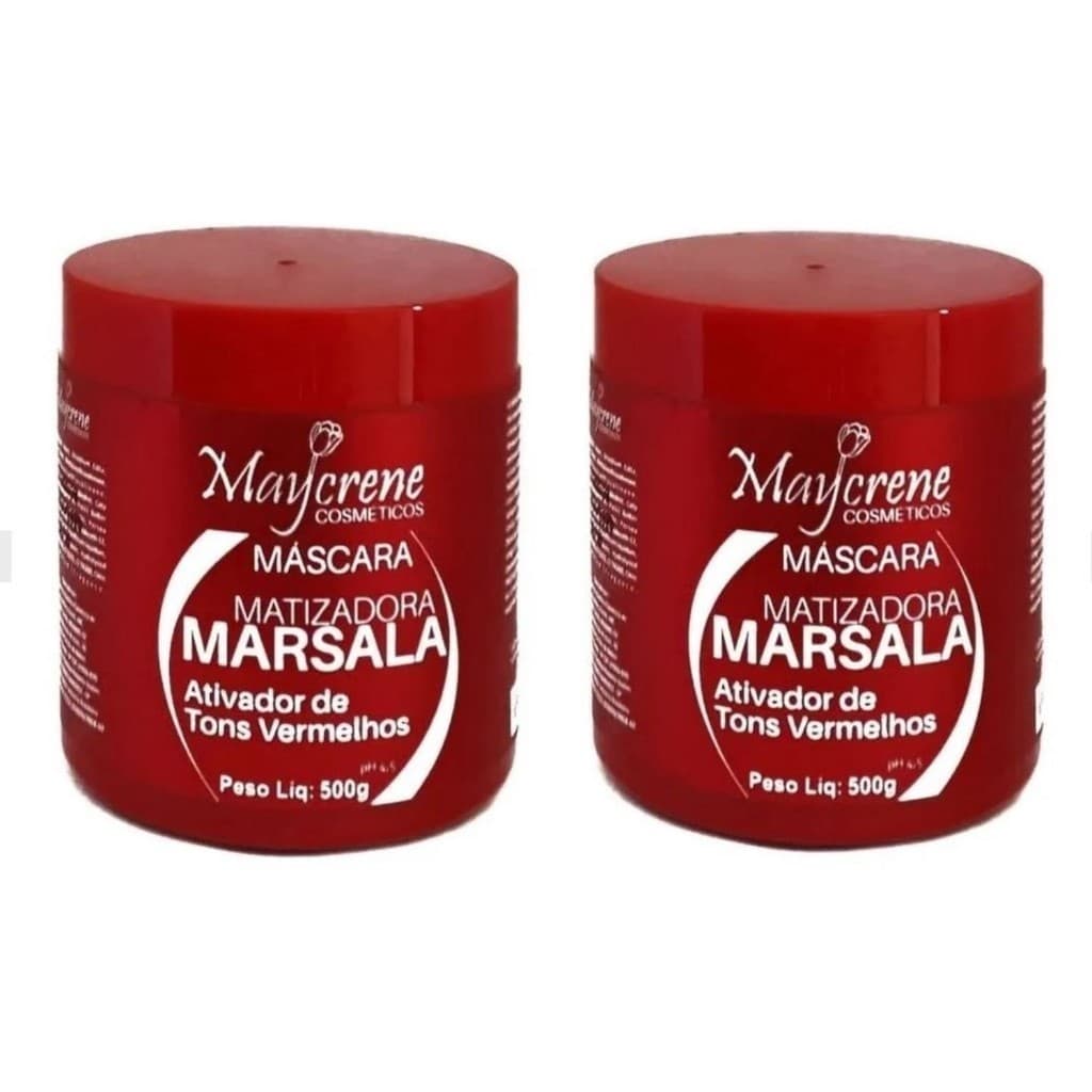 kit 2 Máscara Capilar Cabelos Marsala a Pronta Entrega