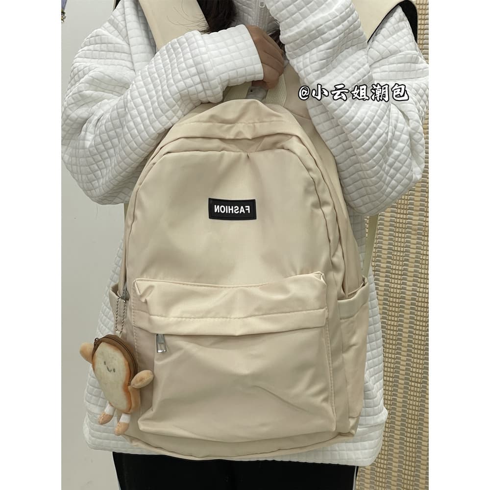 Mochila escolar feminina de alto valor, versão coreana, retrô, cor sólida, simples, combinada, menina, estudante, mochil