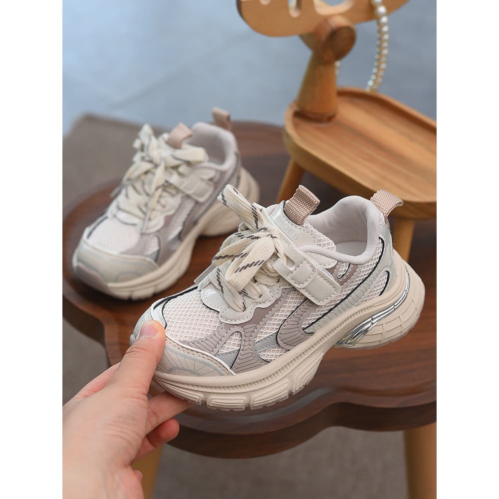 Meninas sapatos esportivos malha sola macia meninos papai sapatos primavera leve antiderrapante sapatos infantis 2026 no