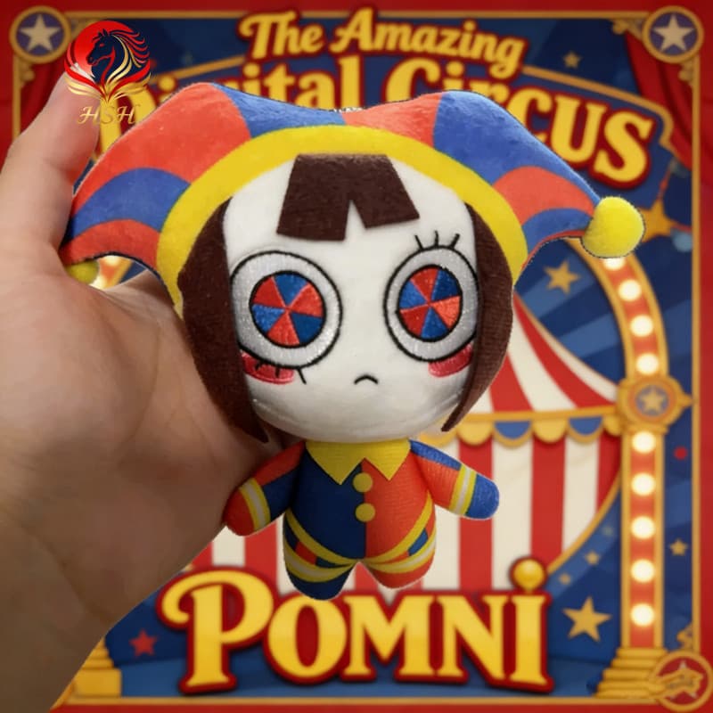 Brinquedo de Pelúcia Pomni do Incrível Circo Digital de 10cm, Presente de Aniversário e Natal, Decoração para Casa PS9D