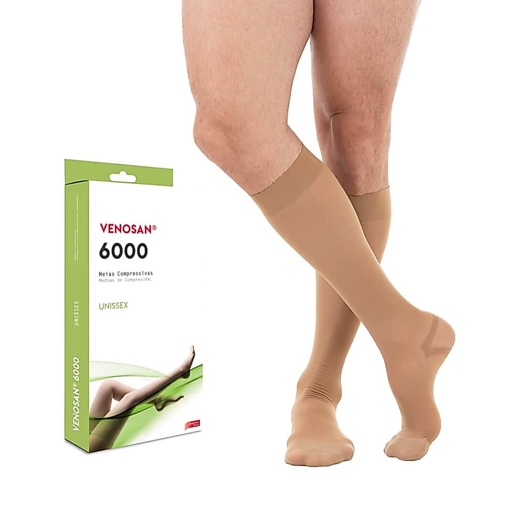 Meia Venosan 6000 20-30 mmHg 3/4 Panturrilha Cor Bege