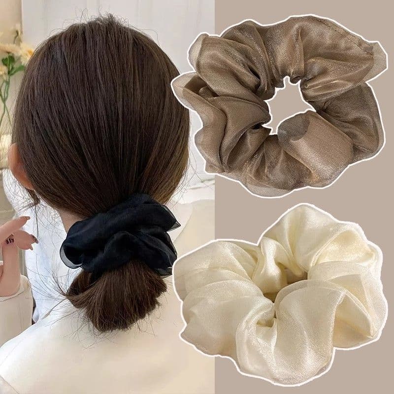 Malha simples intestino grande laço de cabelo feminino cocar All-Match cor sólida laço de cabelo Super fada elegante gra