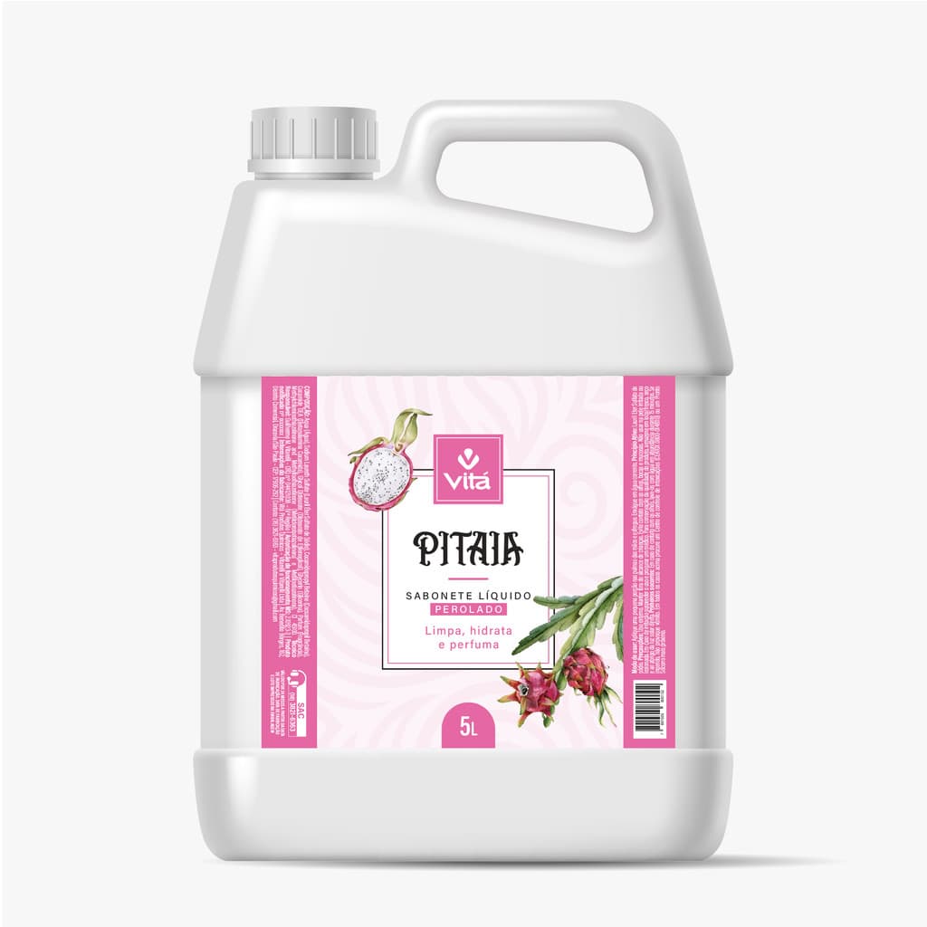 Sabonete Líquido Perolado Pitaia Pitaya 5L Galão Refil Econômico para Mãos Lavabo Banheiro