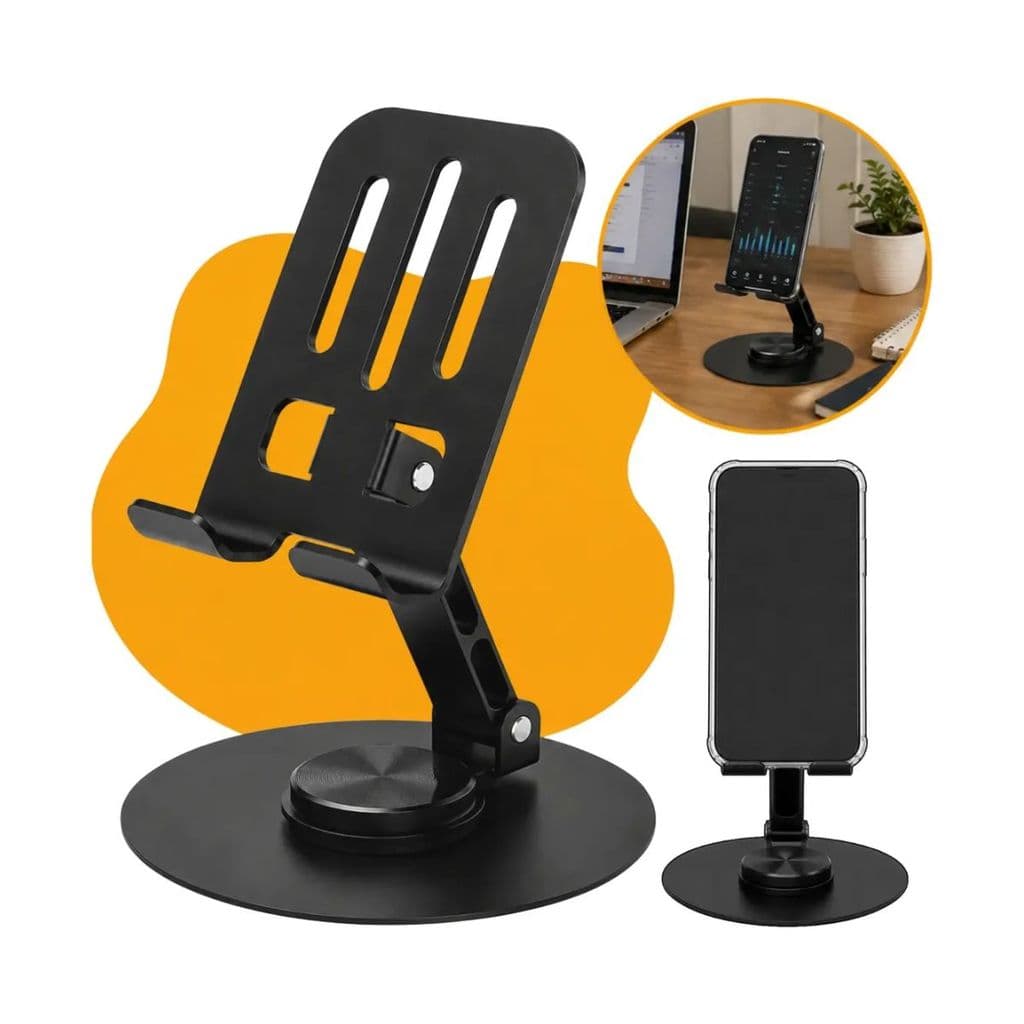 Suporte Para Celular Giratório 360 De Metal Ajustável Hmaston