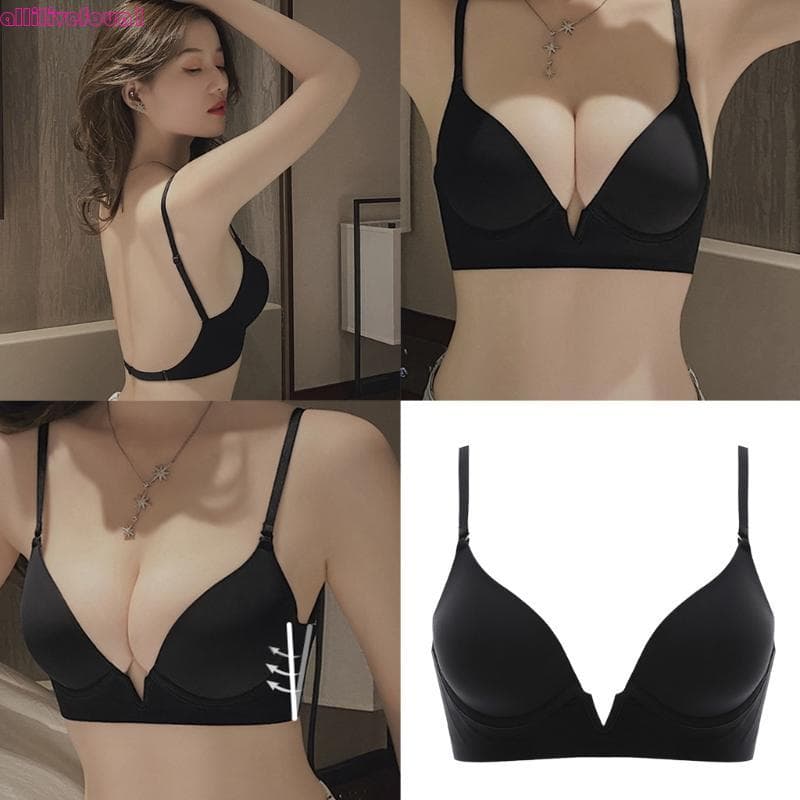 allilivefoua1 Sutiã Push Up Conversível Feminino, Rastros Corte Baixo Acolchoamento
