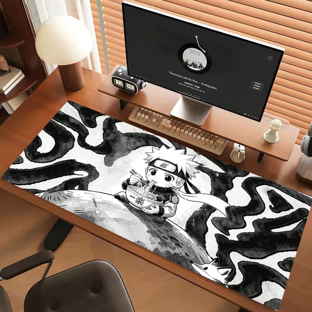 Naruto 80 * 30cm Mouse Pad Antiderrapante Tapete De Mesa Grande MousePad Komputer Longo 3 mm