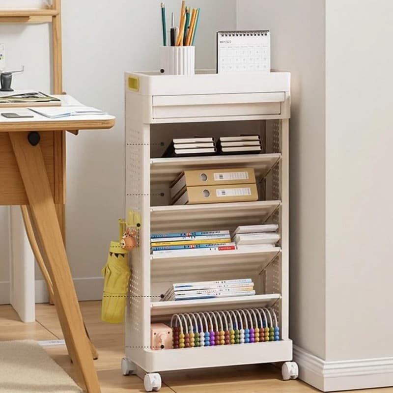 Estante móvel deskside para estudantes do ensino médio, piso para estudantes, sala de aula, estudo, armazenamento de liv