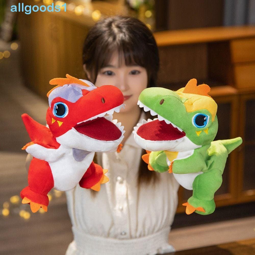 ALLGOODS Brinquedos De Dinossauro De Pelúcia Recheados , Boneco Para Contar Histórias , Fantoche De Mão Animal , Simulaç