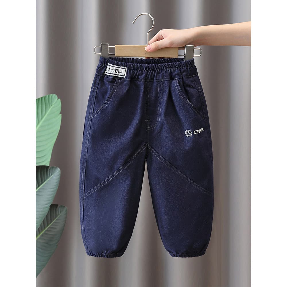 Calças de brim para meninos primavera outono calças infantis 2026 novo estilo frito rua bonito calças casuais bebê outon