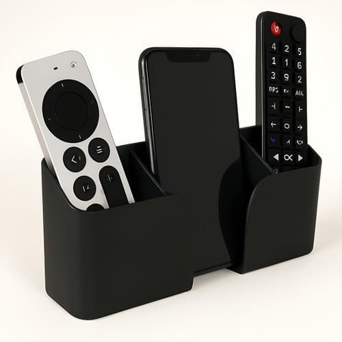 Suporte de Parede para 3 Controles Remotos e Celular Organizador Porta Controle