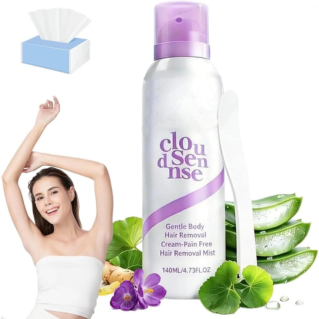 CloudSenseHairRemovalSpray,InstantoothCloudSenseHairRemovalMoussewithAloe&HyaluronicAcid,-LovingIngredients,Arms,Legs,Ch