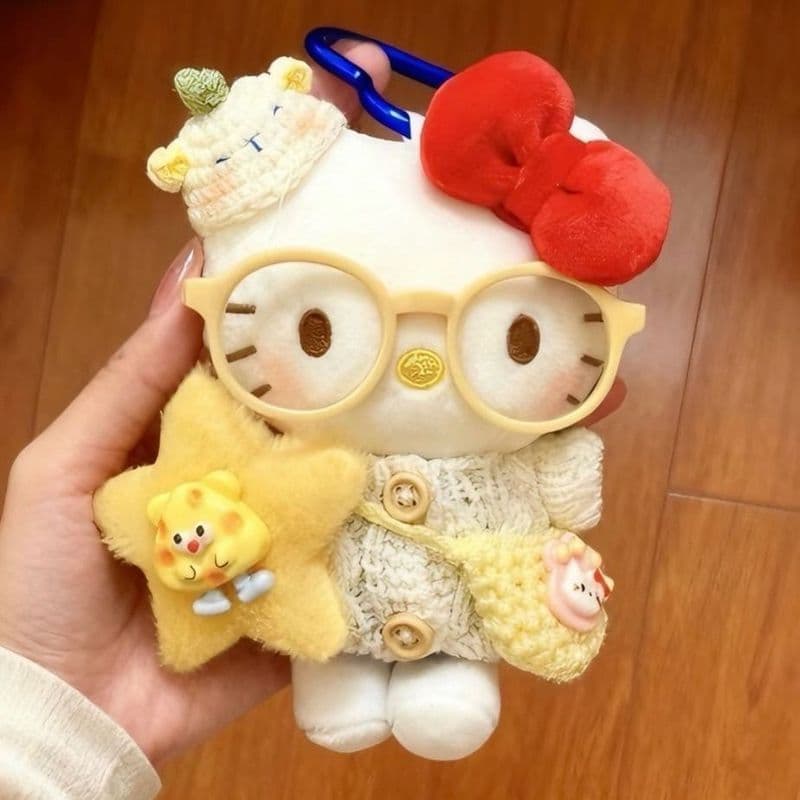Novo bonito olá kitty pingente forma de estrela bonito camisola saco pingente diy Original artesanal Design pingente bri