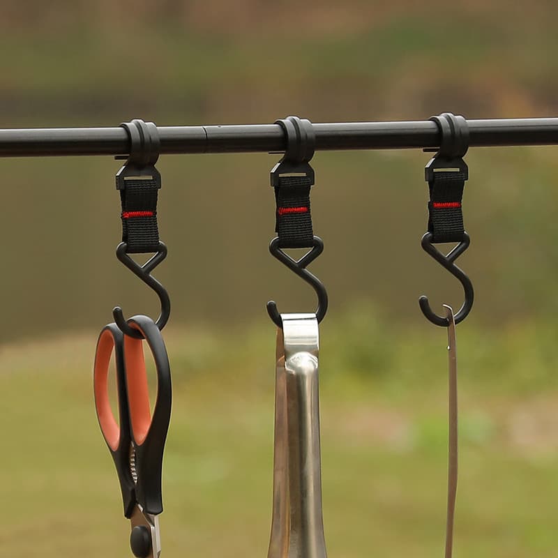 Ela Rack gancho acampamento ao ar livre plástico fivela de aço Webbing fivela barra transversal gancho carga-rolamento g