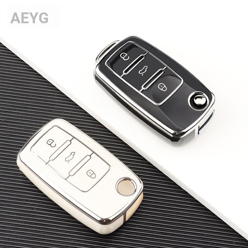 Capa Completa para Chave Volkswagen VW Bora Polo Tiguan Jetta Passat B5 B6 B7 Golf Skoda Octavia ICHQ