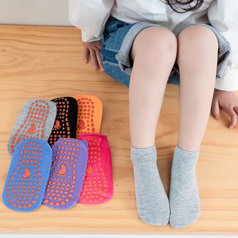 5 Pçs Meias De Chão Do Bebê Trampolim Interior Crianças Antiderrapante Silicone Cobre Educação Precoce Andando