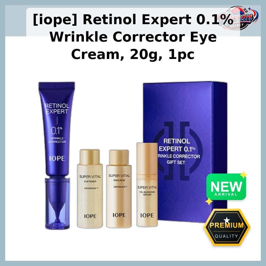 [iope] Retinol Expert 0.1 % Creme Para Os Olhos Corretor De Rugas , 20g , 1 Unidade/Coreano/Da KoreanSelect