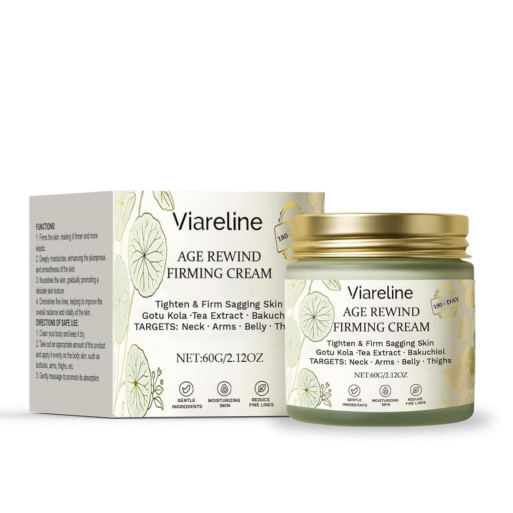 Creme Firmador Age Rewind com Gotu Kola, Extrato de Chá e Bakuchiol, para Pescoço, Braços, Abdômen e Coxas, 2,12 oz