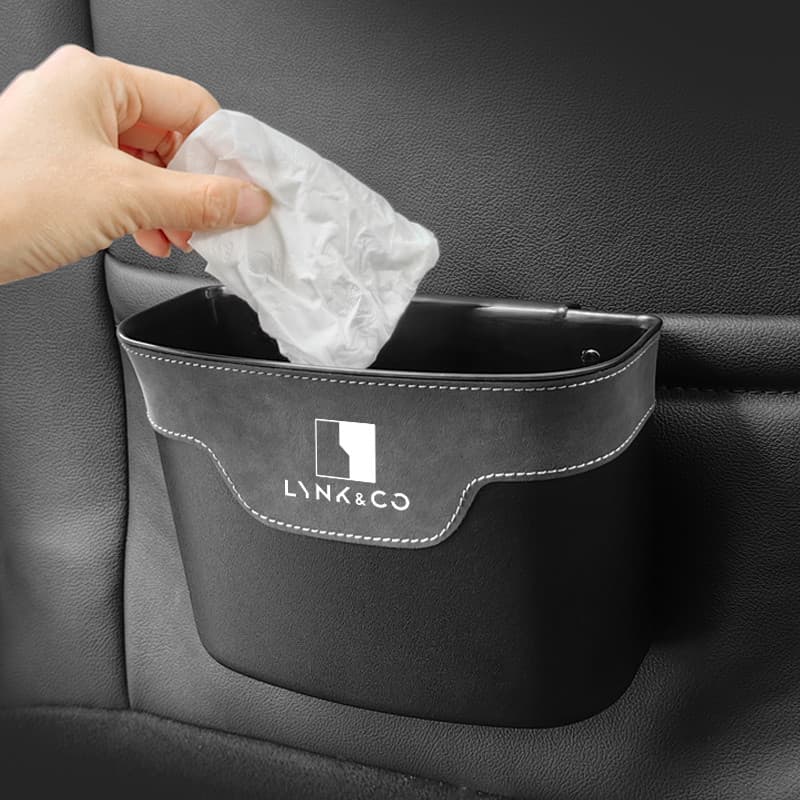 Lixeira de carro com gola de camurça Bolsa de armazenamento de carro Bolsa de lixo 03/01/09/05/06PHEV Suprimentos