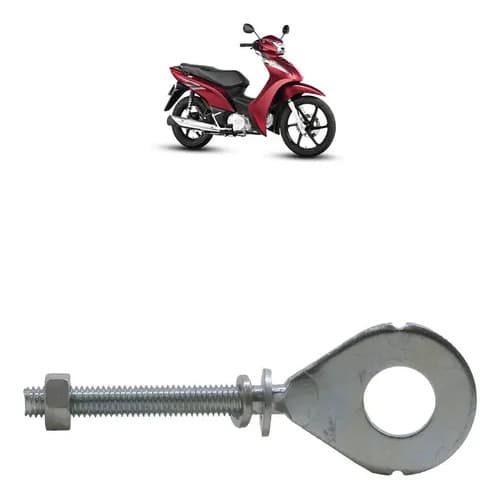 Esticador De Corrente Biz 125 2005 A 2015 Com Porca Moto Cromado