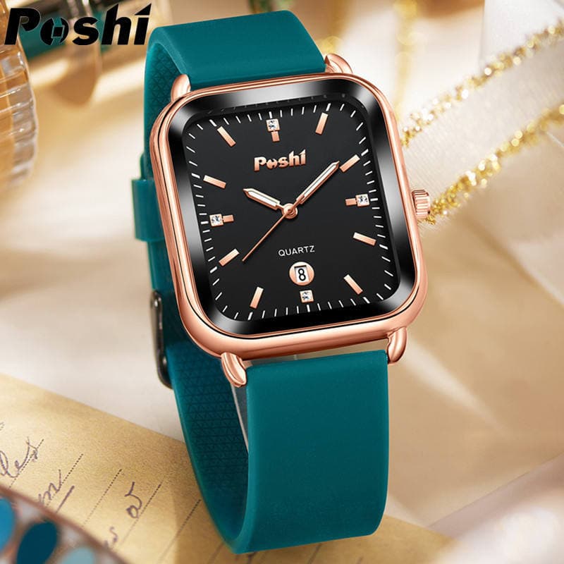POSHI novo estilo na moda Silicone calendário luminoso das mulheres dos homens Unisex relógio moda All-Match relógio de