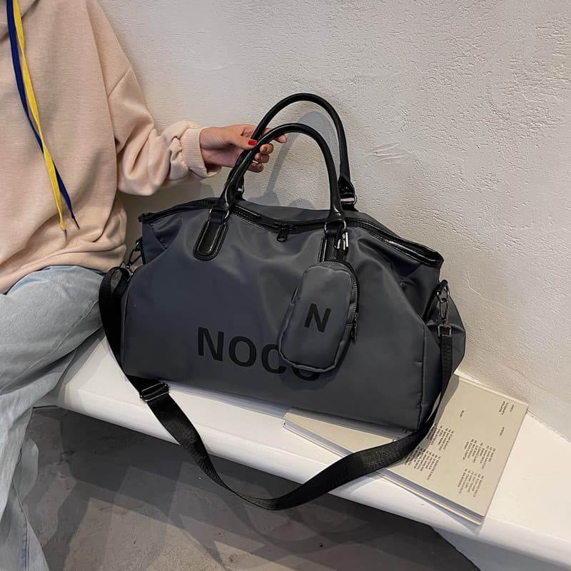 Saco de viagem feminino saco de bagagem leve portátil de grande capacidade masculino espera saco de armazenamento de cur