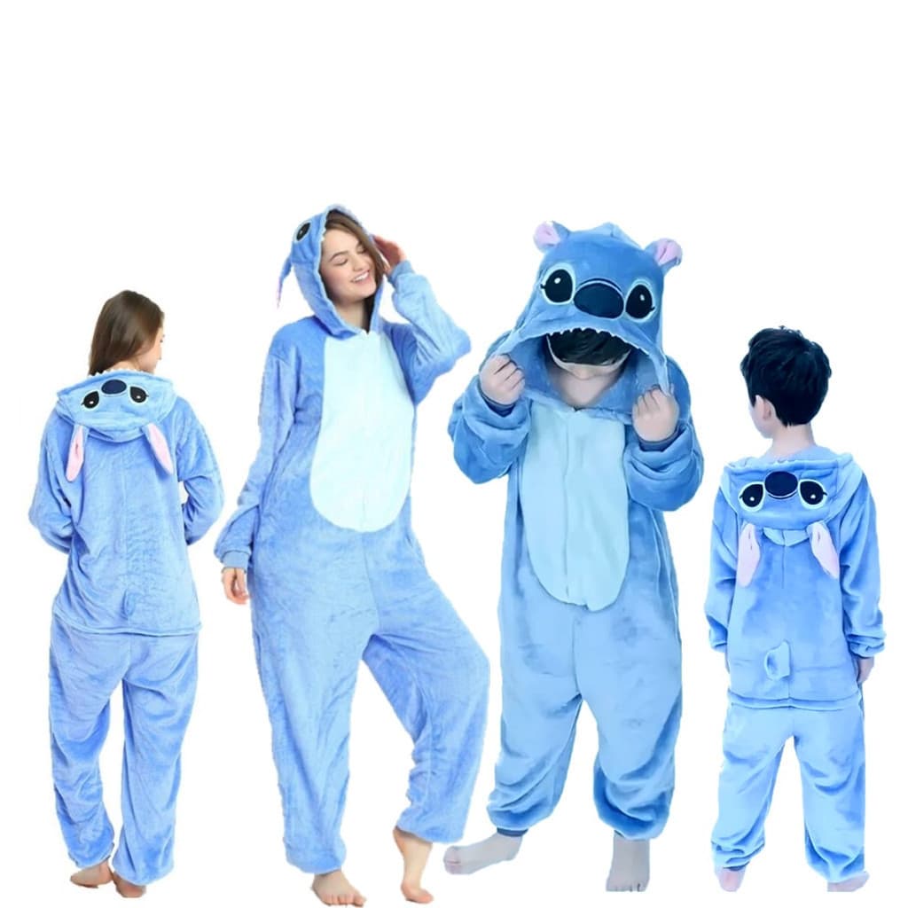 PROMOÇÃO Pijamas Kigurumi Stitch Pikachu Charmander Dino Angel Sonic Panda 540W