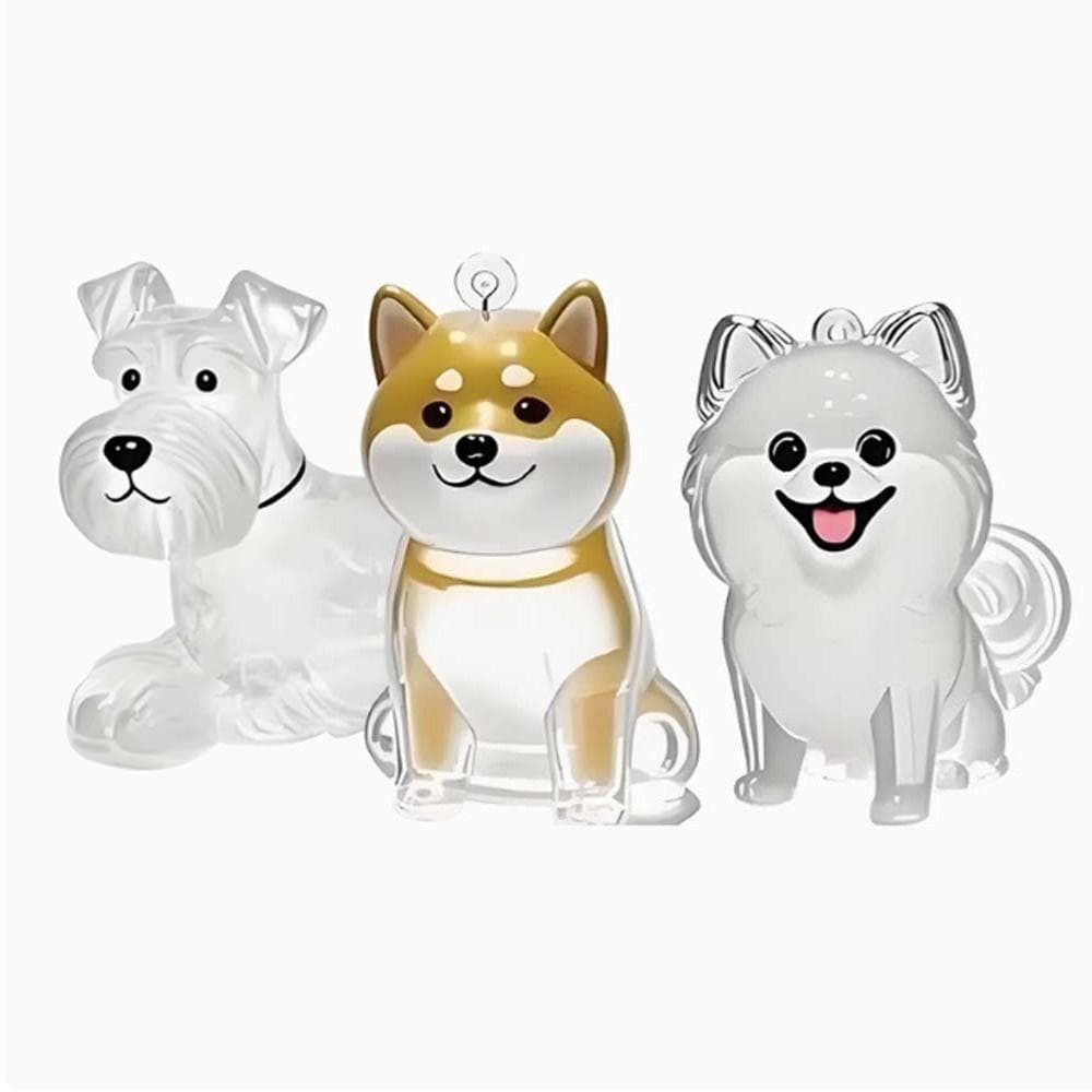 SUNDANCE Caixa De Armazenamento De Pêlos De Cães , Chaveiro Transparente Animais De Estimação Em Formato De Cachorro , P