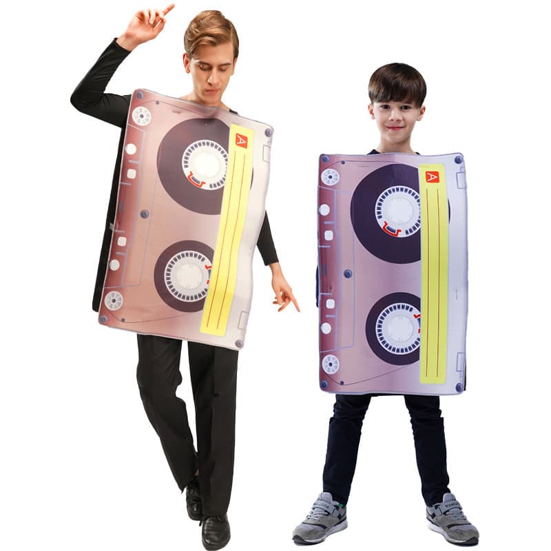 Pai-filho traje caixa de música traje de Halloween carnaval festa traje palco desempenho traje cosplay