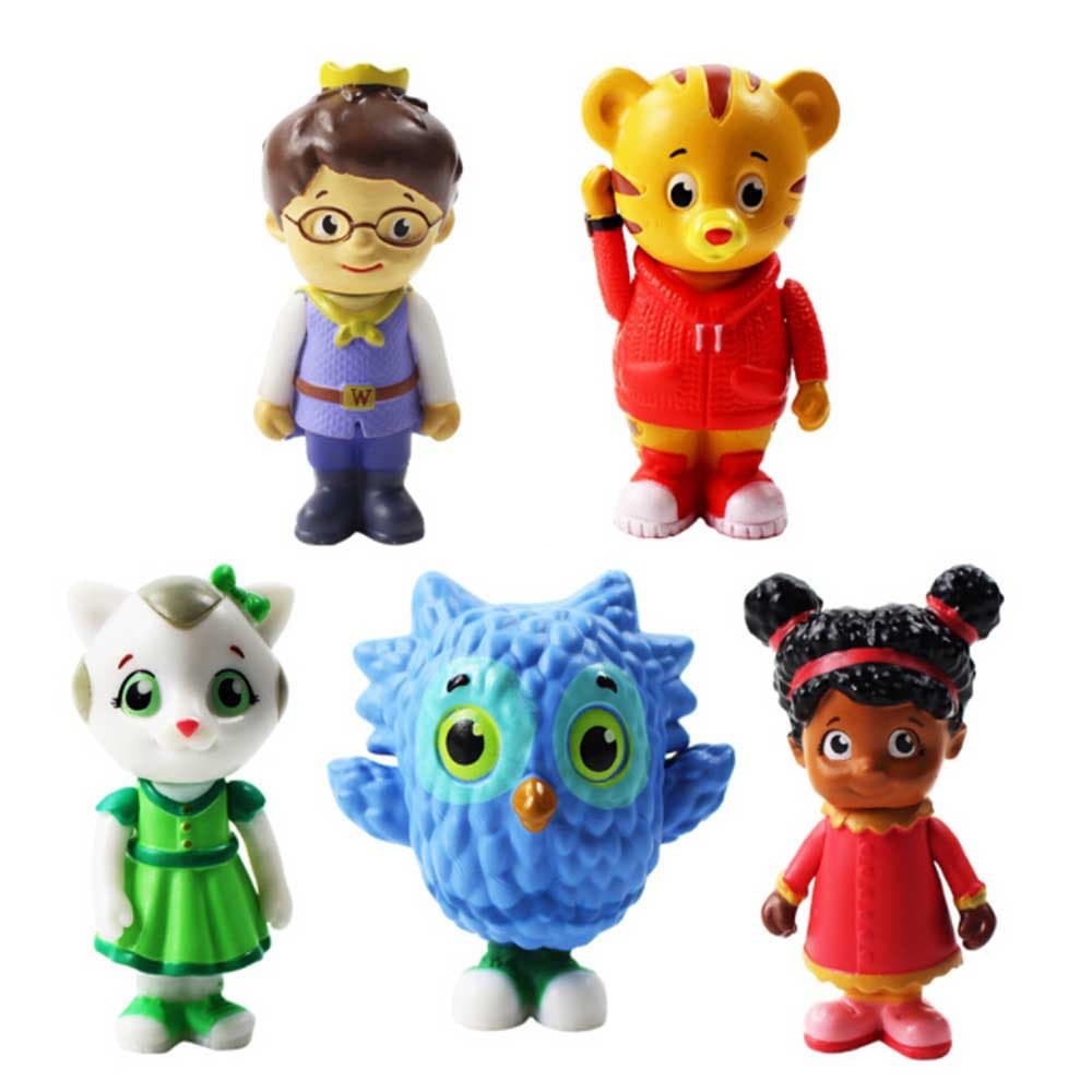 Conjunto de 5 mini-figuras de Daniel Tiger's Neighborhood: Daniel Tiger, Katerina, Kitty, Owl O, Miss Elena, Pr VQSV