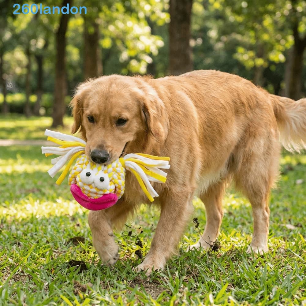 Brinquedo Colorido Da Corda Mastigação Do Cão De LANDON , Limpeza Dos Dentes Moagem , Brinquedos Resistentes À Mordida B