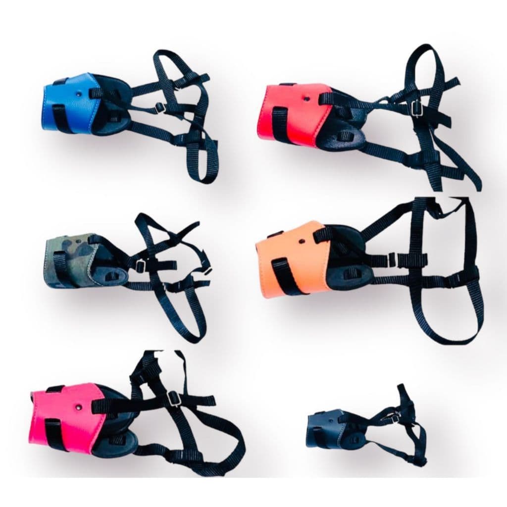 Focinheira Sintética Cores Sortidas para Cães - Super Resistente e Confortável (P, M, G)