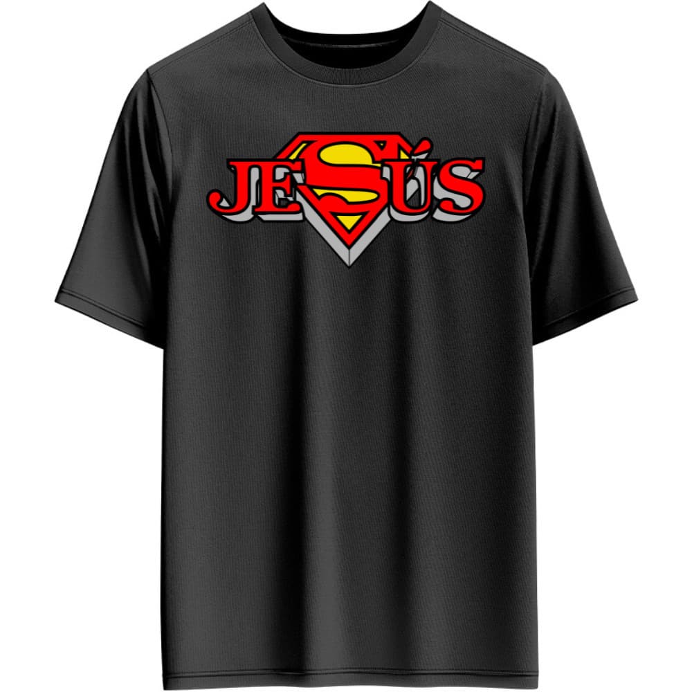 Camiseta Camisa Masculino Feminina Manga Curta Estampado 100% Algodão Premium Gola Redonda Jesus