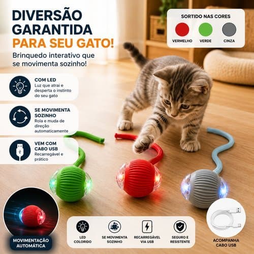 Brinquedo Bola Interativa Movel Infantil Estimulacao Sensorial Diversao Sortido