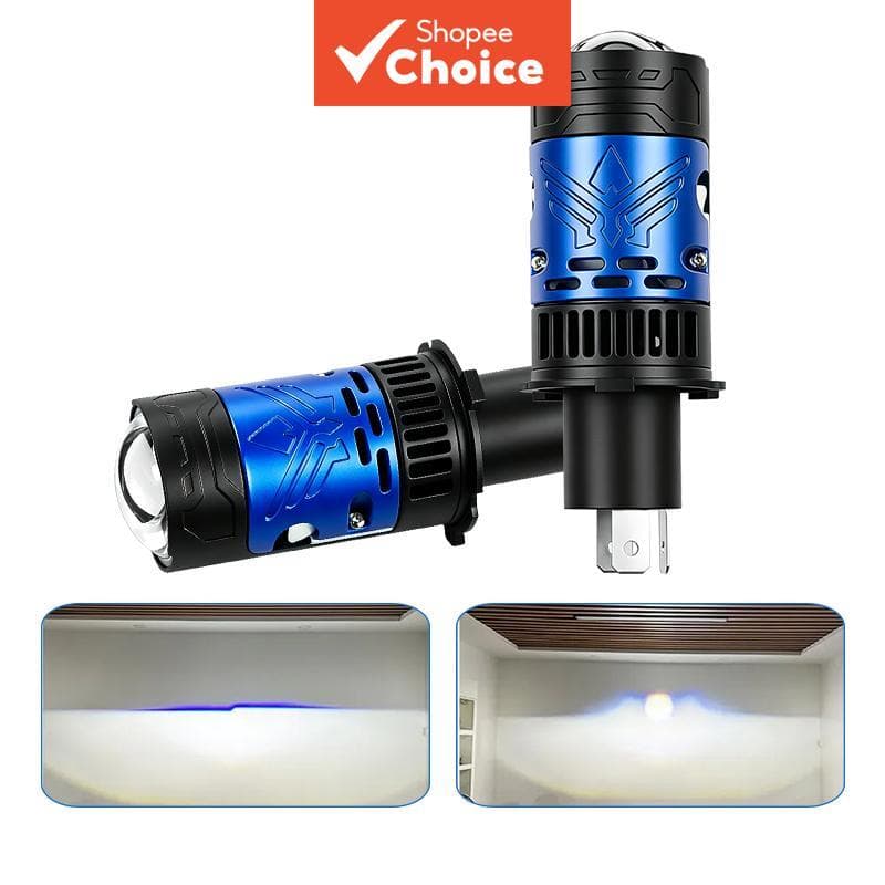 Alta Potência H4 9003 HB2 LED Farol Lente Do Projetor Canbus Ventilador De Refrigeração Turbo Lâmpada Para Automóvel