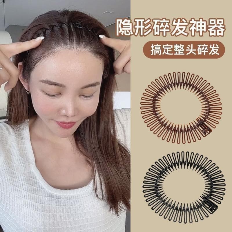 Coreano franja grampo de cabelo quebrado arrumado franja grampo de cabelo fixo invisível cabeça traseira pente de cabelo