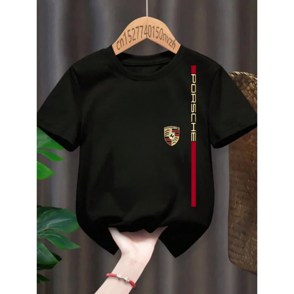 Camiseta Infantil Juvenil  Básica Porsche Carro esportivo Unissex Grife Camisa Porsche